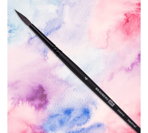 Кисть художественная проф. BRAUBERG ART CLASSIC, белка, круглая, № 4, 200910