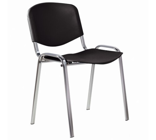 Стул STAFF "Iso Plast CF-009", хром каркас, пластик черный, 532571 Стул STAFF "Iso Plast CF-009", хром каркас, пластик черный, 532571