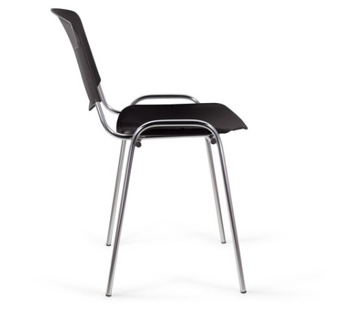 Стул STAFF "Iso Plast CF-009", хром каркас, пластик черный, 532571 Стул STAFF "Iso Plast CF-009", хром каркас, пластик черный, 532571
