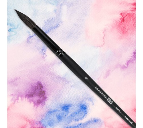 Кисть художественная проф. BRAUBERG ART CLASSIC, белка, круглая, № 9, 200915