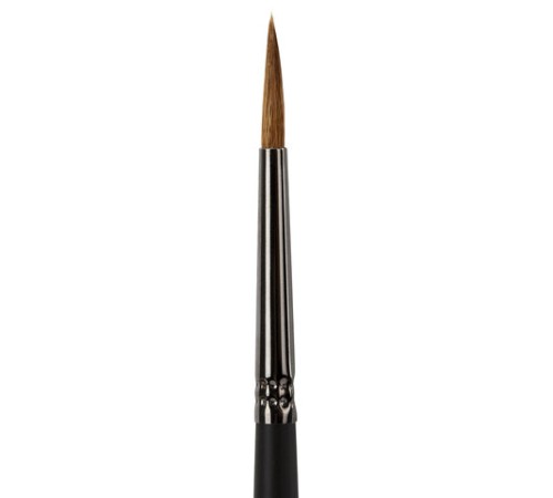 Кисть художественная проф. BRAUBERG ART CLASSIC, колонок, круглая, № 3, длинная ручка, 200924