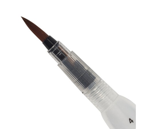 Кисть художественная BRAUBERG ART DEBUT, с резервуаром для воды, синтетика, № 4, короткая, 200946