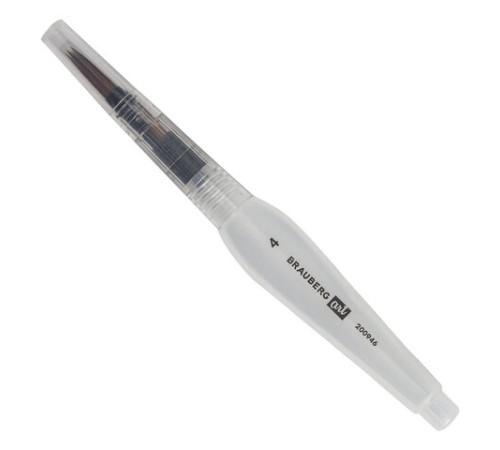 Кисть художественная BRAUBERG ART DEBUT, с резервуаром для воды, синтетика, № 4, короткая, 200946