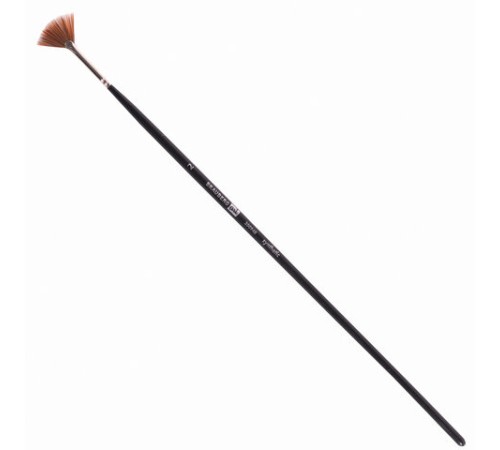 Кисть художественная профессиональная BRAUBERG ART CLASSIC, синтетика, мягкая, веерная, № 2, длинная ручка, 200948