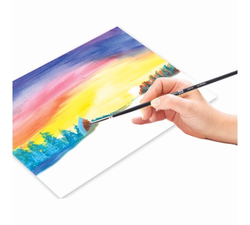 Кисть художественная профессиональная BRAUBERG ART CLASSIC, синтетика, мягкая, веерная, № 2, длинная ручка, 200948