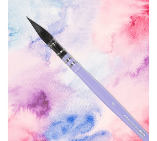 Кисть художественная профессиональная, белка, микс, круглая, № 6, BRAUBERG ART CLASSIC, 200952