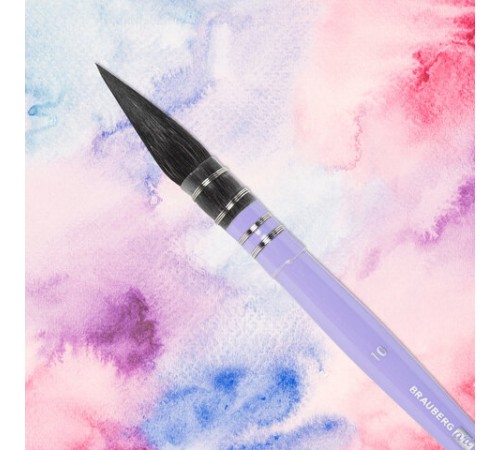 Кисть художественная профессиональная, белка, микс, круглая, №10, BRAUBERG ART CLASSIC, 200954