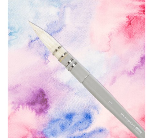 Кисть художественная профессиональная, коза, круглая, №8, BRAUBERG ART CLASSIC, 200956