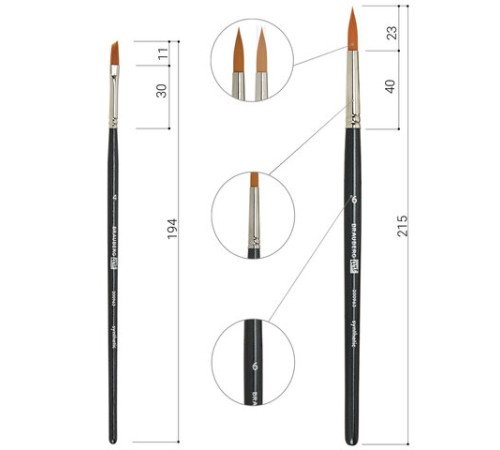 Кисти художественные набор 12 шт., синтетика, BRAUBERG ART CLASSIC, 200963