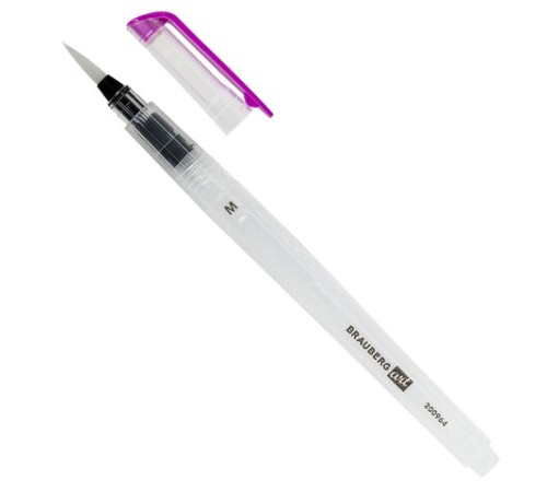 Кисти художественные с резервуаром для воды, синтетика, набор 3 шт., BRAUBERG ART DEBUT, 200964