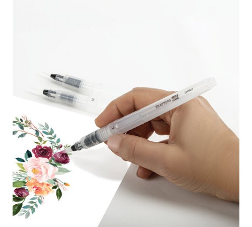 Кисти художественные с резервуаром для воды, синтетика, набор 6 шт., BRAUBERG ART DEBUT, 200965