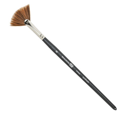 Кисти художественные набор 12 шт. в черном пенале, синтетика, BRAUBERG ART CLASSIC, № 0-14 + веерная, 200966