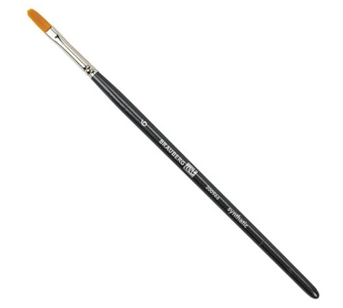 Кисти художественные набор 12 шт. в черном пенале, синтетика, BRAUBERG ART CLASSIC, № 0-14 + веерная, 200966