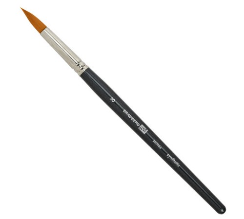 Кисти художественные набор 12 шт. в черном пенале, синтетика, BRAUBERG ART CLASSIC, № 0-14 + веерная, 200966