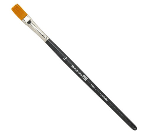 Кисти художественные набор 12 шт. в черном пенале, синтетика, BRAUBERG ART CLASSIC, № 0-14 + веерная, 200966