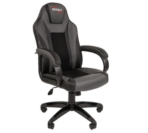Кресло компьютерное BRABIX "Tanto GM-171", TW/экокожа, черное/серое, 532574, 7083502 Кресло компьютерное BRABIX "Tanto GM-171", TW/экокожа, черное/серое, 532574, 7083502