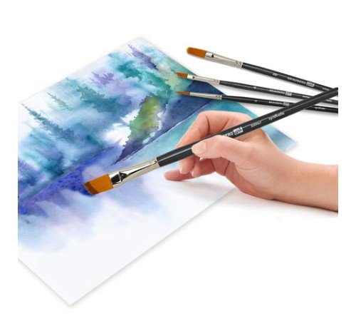 Кисти художественные набор 12 шт. в черном пенале, синтетика, BRAUBERG ART CLASSIC, № 0-20, 200967