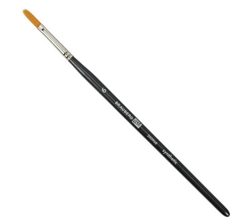 Кисти художественные набор 12 шт., в черной скрутке, синтетика, BRAUBERG ART CLASSIC, № 1-14 + веерная, 200968