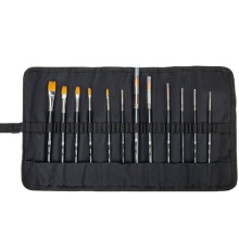 Кисти художественные набор 12 шт., в черной скрутке, синтетика, BRAUBERG ART CLASSIC, № 0-14, 200969
