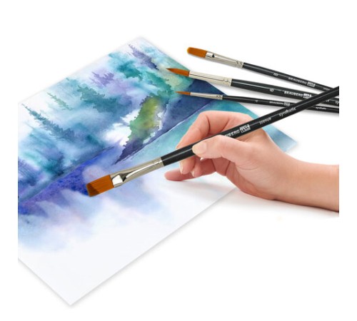 Кисти художественные набор 12 шт., в черной скрутке, синтетика, BRAUBERG ART CLASSIC, № 0-14, 200969