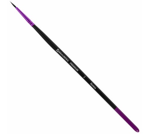 Кисть белка, круглая № 2, BRAUBERG PREMIUM, 200971