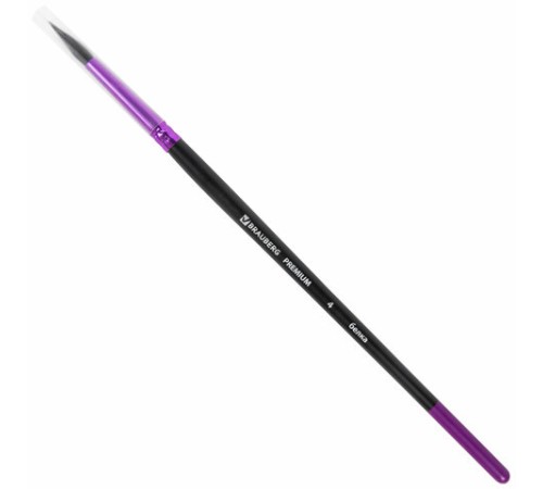 Кисть белка, круглая № 4, BRAUBERG PREMIUM, 200973