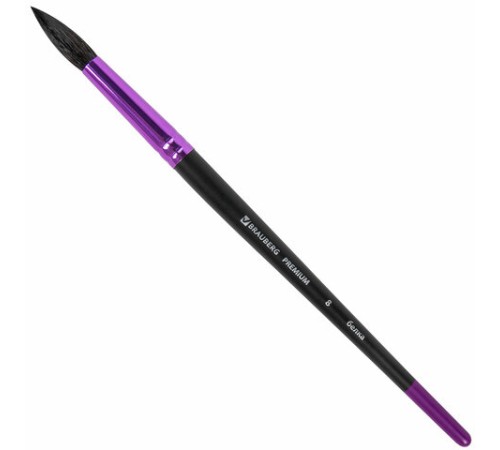 Кисть белка, круглая № 8, BRAUBERG PREMIUM, 200977