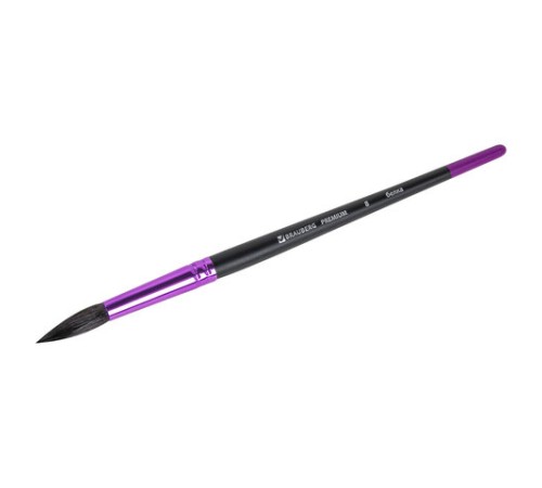 Кисть белка, круглая № 8, BRAUBERG PREMIUM, 200977