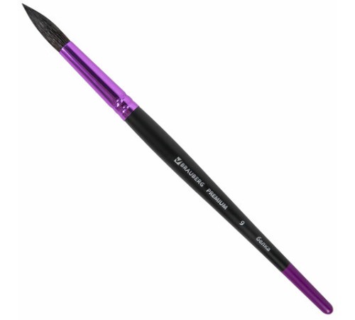 Кисть белка, круглая № 9, BRAUBERG PREMIUM, 200978