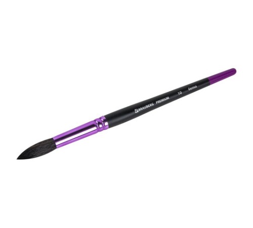 Кисть белка, круглая № 10, BRAUBERG PREMIUM, 200979