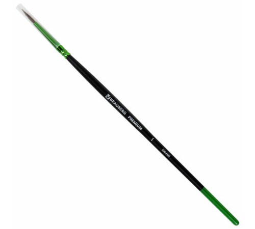 Кисть из ворса пони № 1, BRAUBERG PREMIUM, 200980