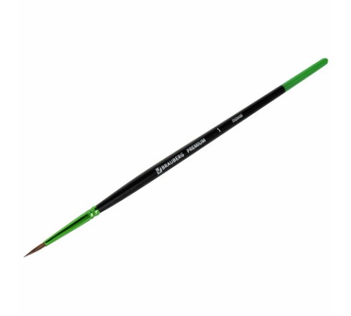 Кисть из ворса пони № 1, BRAUBERG PREMIUM, 200980