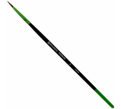 Кисть из ворса пони № 2, BRAUBERG PREMIUM, 200981
