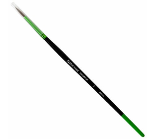 Кисть из ворса пони № 3, BRAUBERG PREMIUM, 200982