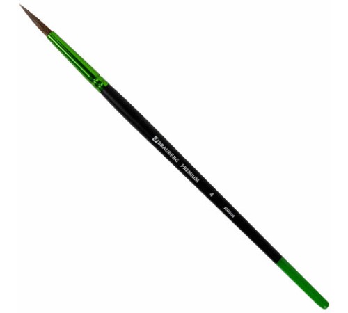 Кисть из ворса пони № 4, BRAUBERG PREMIUM, 200983