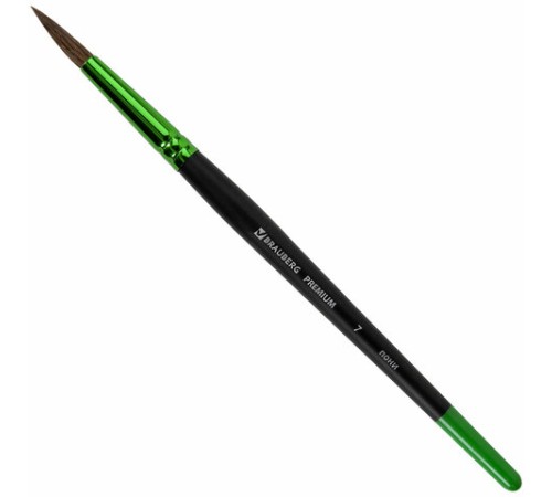 Кисть из ворса пони № 7, BRAUBERG PREMIUM, 200986