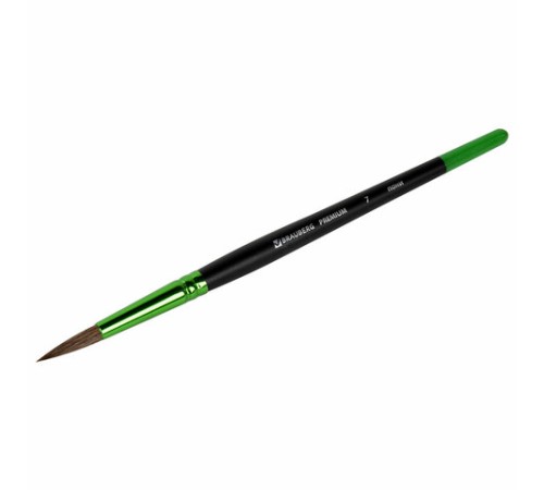 Кисть из ворса пони № 7, BRAUBERG PREMIUM, 200986