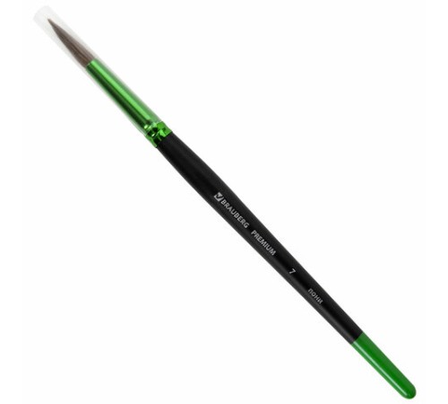 Кисть из ворса пони № 7, BRAUBERG PREMIUM, 200986