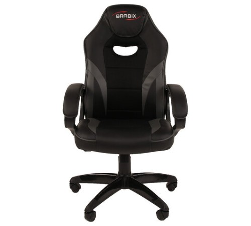 Кресло компьютерное BRABIX "Accent GM-161", TW/экокожа, черное/серое, 532576, 7083504 Кресло компьютерное BRABIX "Accent GM-161", TW/экокожа, черное/серое, 532576, 7083504