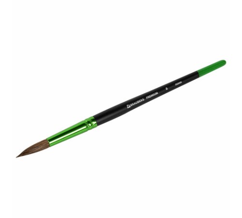 Кисть из ворса пони № 8, BRAUBERG PREMIUM, 200987