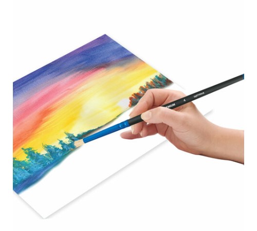 Кисть щетина, круглая № 4, BRAUBERG PREMIUM, 200990