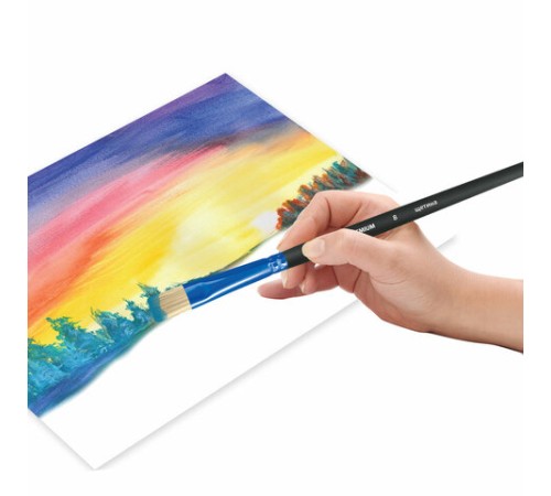 Кисть щетина, плоская № 8, BRAUBERG PREMIUM, 200996