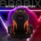 Кресло компьютерное BRABIX "Accent GM-161", TW/экокожа, черное/оранжевое, 532577, 7083505