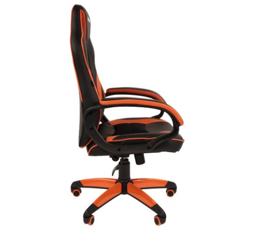 Кресло компьютерное BRABIX "Accent GM-161", TW/экокожа, черное/оранжевое, 532577, 7083505 Кресло компьютерное BRABIX "Accent GM-161", TW/экокожа, черное/оранжевое, 532577, 7083505