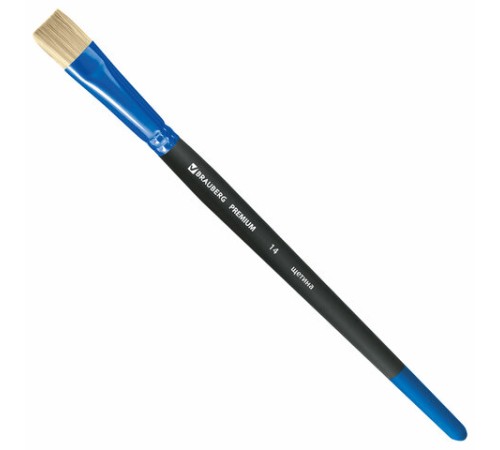 Кисть щетина, плоская № 14, BRAUBERG PREMIUM, 200998
