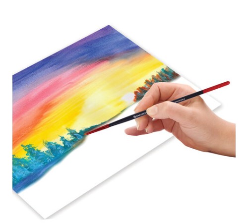 Кисть синтетика, круглая № 1, BRAUBERG PREMIUM, 201000