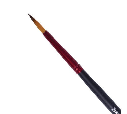 Кисть синтетика, круглая №3, BRAUBERG PREMIUM, 201002