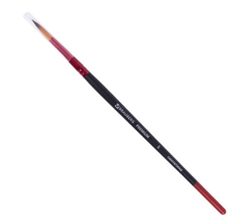 Кисть синтетика, круглая № 5, BRAUBERG PREMIUM, 201004