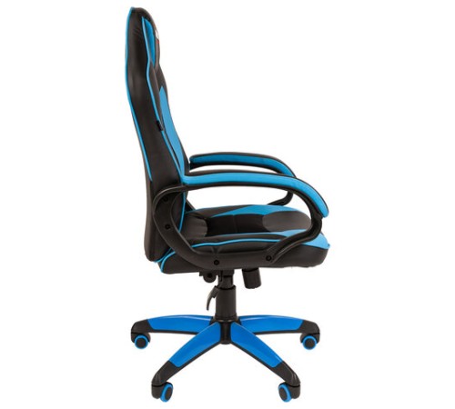 Кресло компьютерное BRABIX "Blaze GM-162", TW/экокожа, черное/голубое, 532578, 7083506 Кресло компьютерное BRABIX "Blaze GM-162", TW/экокожа, черное/голубое, 532578, 7083506