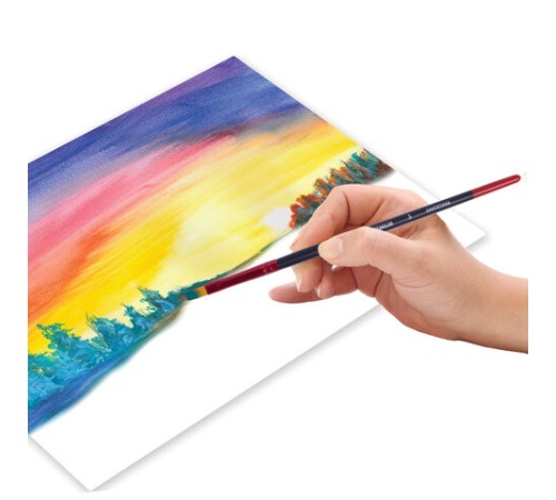 Кисть синтетика, плоская № 5, BRAUBERG PREMIUM, 201014